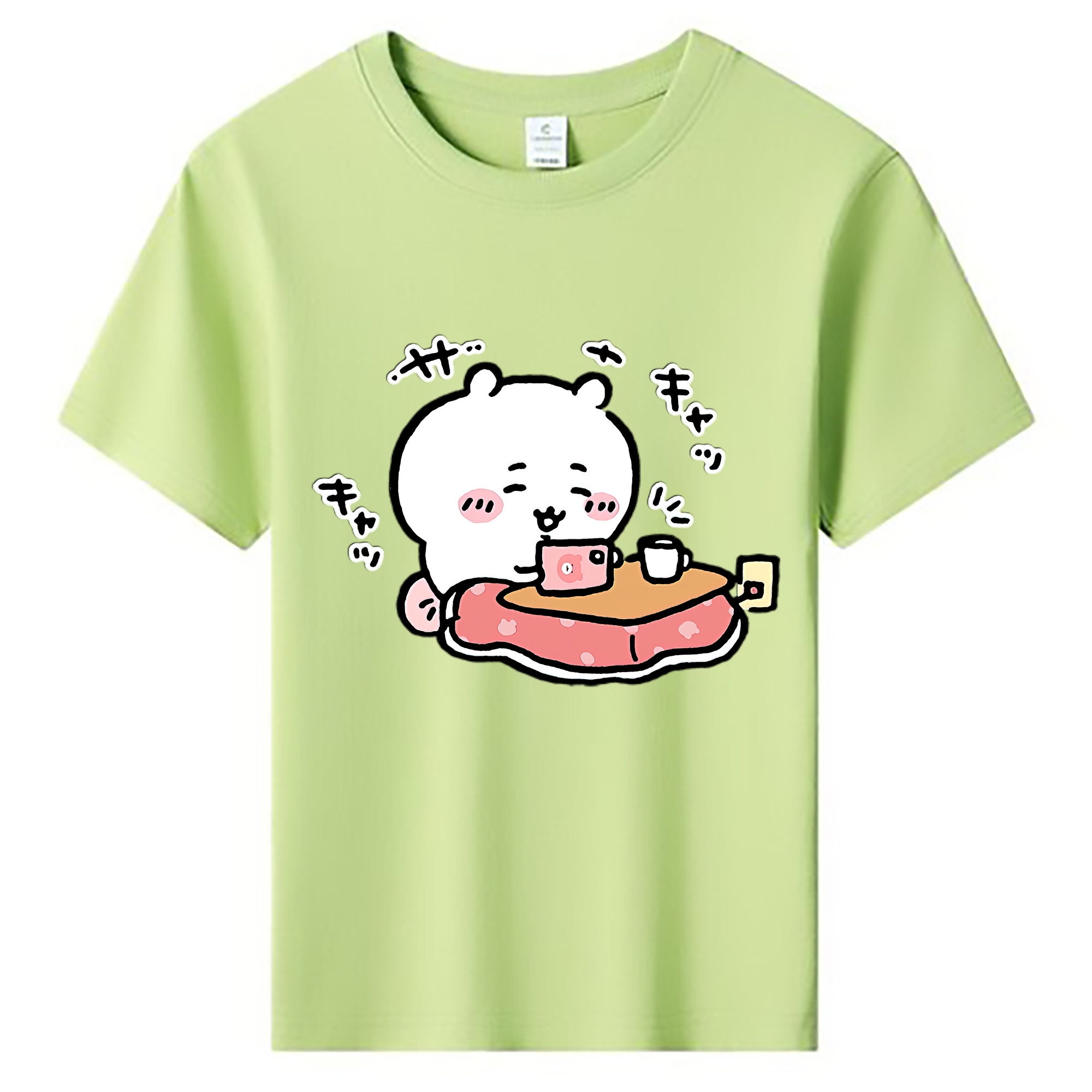 （画像用） ちいかわ ちいかわ Chii-kawa chiikawa 綿100％キッズTシャツ（フロントプリント）